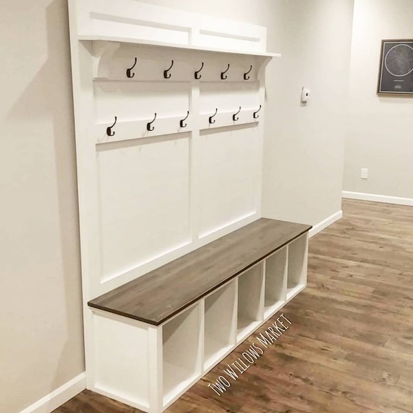 Hall Tree With Bench and Storage - Etsy