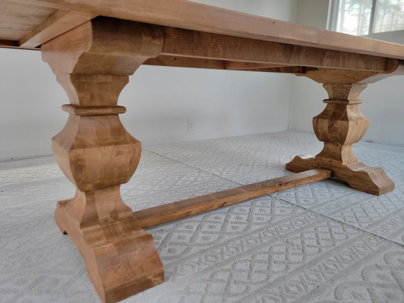 Hardwood Dining Room Table Kitchen Table Pedestal Table - Etsy