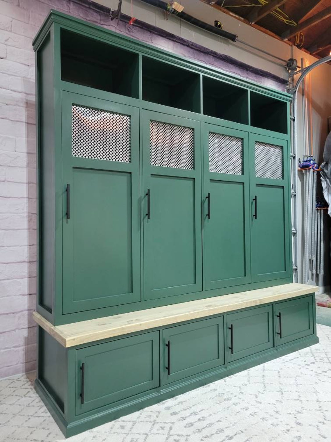 Mudroom Locker Hall Tree Storage Bench Entryway Etsy