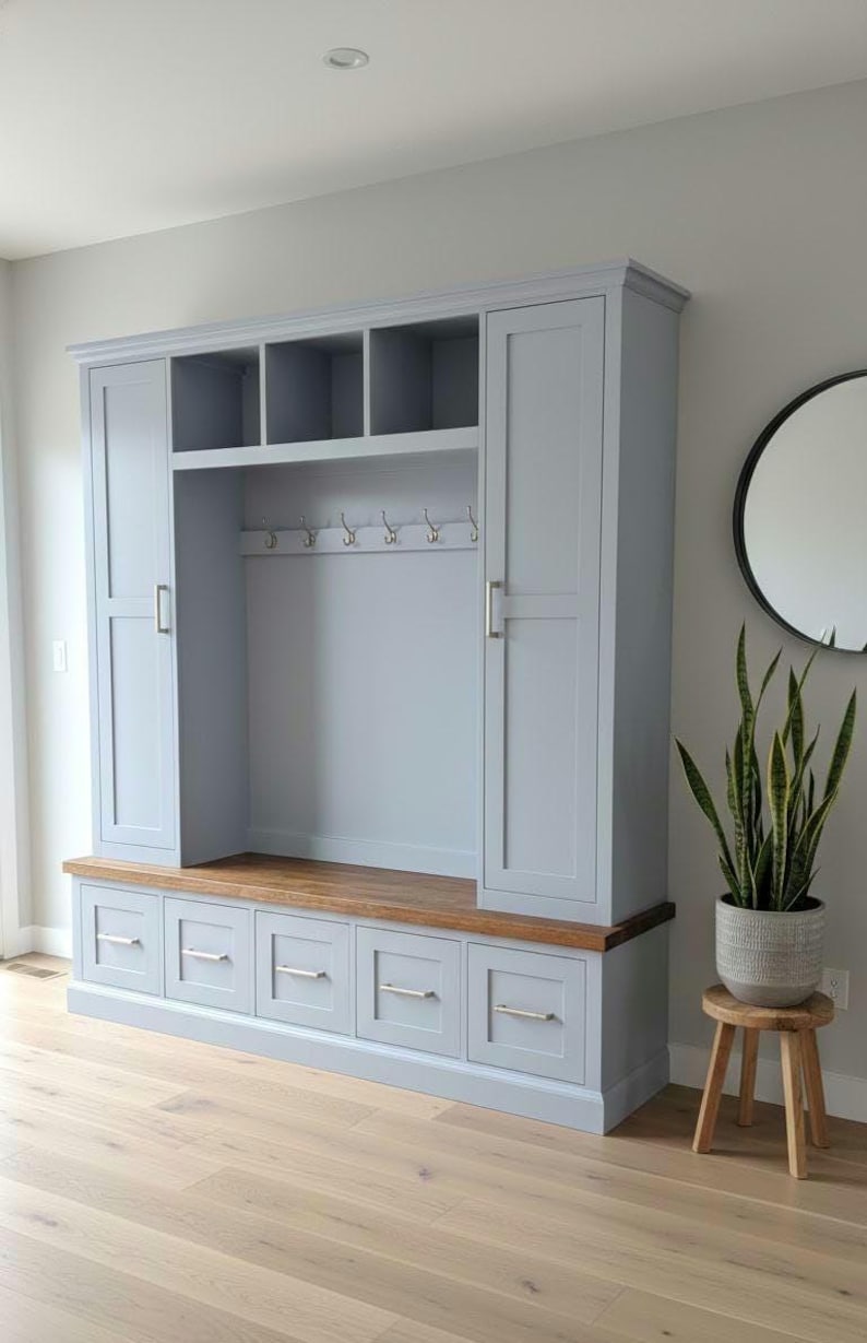 Mudroom Locker | Hall Tree | Storage Bench | Entryway Cabinet | Hallway ...