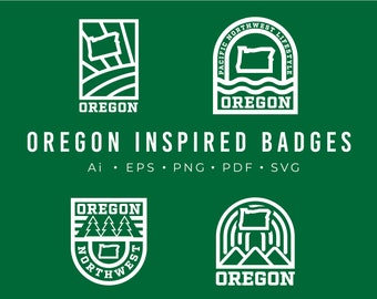 Outdoor-Oregon-Badge-Vector Art