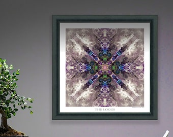 THE LOGOS - Psychedelic Art Print - Visionary Art - Mandala - Abstract wall art - Art Print - Mystical Art