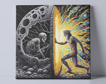 Gateway Between Worlds Canvas Print, Visionary Art, Sobriety Gift