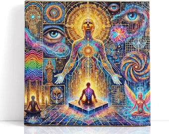 The Anima: Divine Feminine Consciousness Art Print - CANVAS - psychedelic visionary art