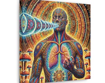 Sacred Breath Visionary Art, Alchemy Wall Art, Alchemical Marriage