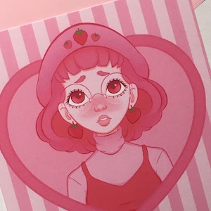 Strawberry Girl Art Print