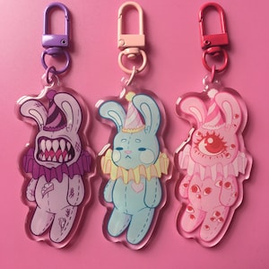 UPGRADED Bunny Acrylic Keyring