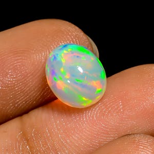 Ethiopian Opal Top Grade Quality 100% Natural Welo Fire Ethiopian Opal Oval Cabochon Loose Gemstone For Making Jewelry 2 Ct. 10X8X5 mm B-152