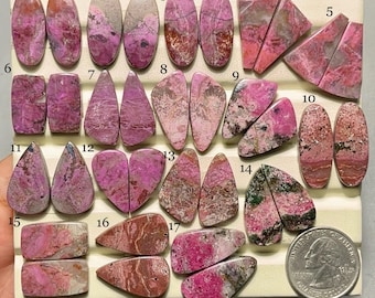 Pink Cobalto Calcite Pair Cabochon-AAA Quality-Natural Designer Cobalt Calcite Matched Pairs-Loose Gemstone-Jewelry Making Gemstone-A-206