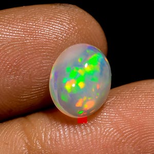 Ethiopian Opal Top Grade Quality 100% Natural Welo Fire Ethiopian Opal Oval Cabochon Loose Gemstone For Making Jewelry 2 Ct. 10X8X5 mm B-157