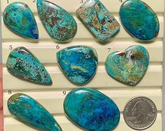 Chrysocolla Cabochon-AAA Quality-Natural Designer Chrysocolla Gemstone-Loose Gemstone-Jewelry Making Gemstone-A-125