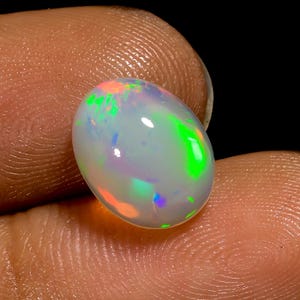 Ethiopian Opal Top Grade Quality 100% Natural Welo Fire Ethiopian Opal Oval Cabochon Loose Stone For Making Jewelry 2.5 Ct. 11X9X5 mm B-156