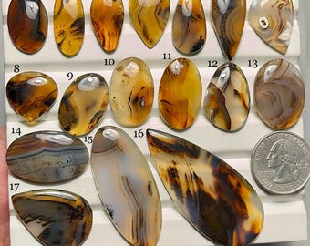 Montana-agaat cabochon-AAA-kwaliteit-natuurlijk ontwerper Montana-agaat edelsteen-losse edelsteen-sieraden maken edelsteen-A-28