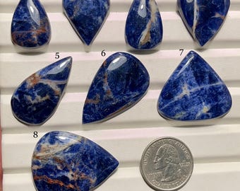 Cabujón de sodalita azul - Calidad AAA - Piedra preciosa de sodalita natural de diseño - Piedra preciosa suelta - Piedra preciosa para joyería - A-93