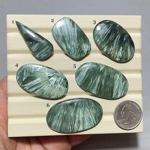 Chatoyant Seraphinite Cabochon-AAA Quality-Natural Selected Seraphinite Gemstone-Loose Gemstone-Jewelry Making Gemstone-AL-95