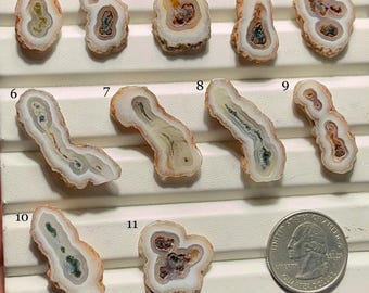 Solar Quartz Stalactite Cabochon-AAA Quality-Natural Designer Solar Quartz Slice with Moss Agate Loose Gemstone-For Jewelry Making-A-417