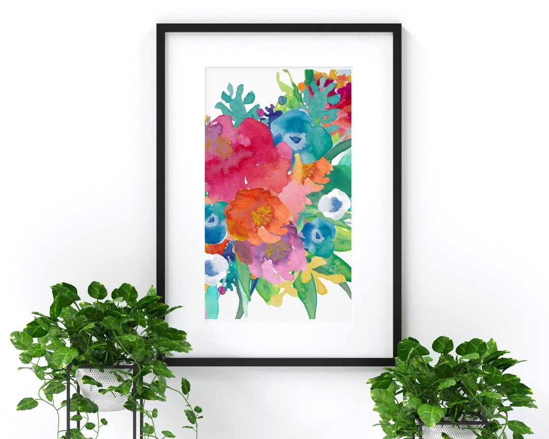 Watercolor Flowers Printable Wall Art - Gorgeous Instant Download Art ...