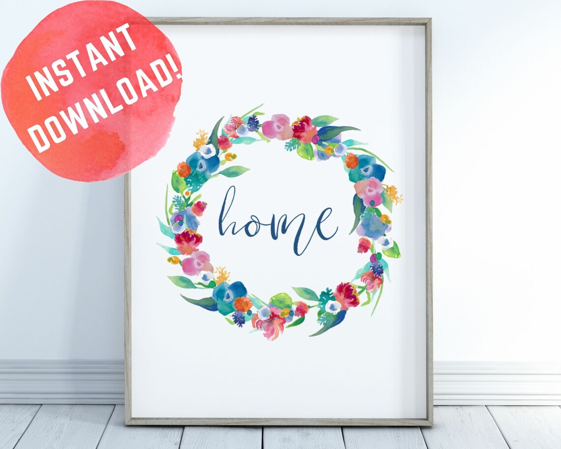 Printable Wall Art Home Wall Art Wall Decor Watercolor Art