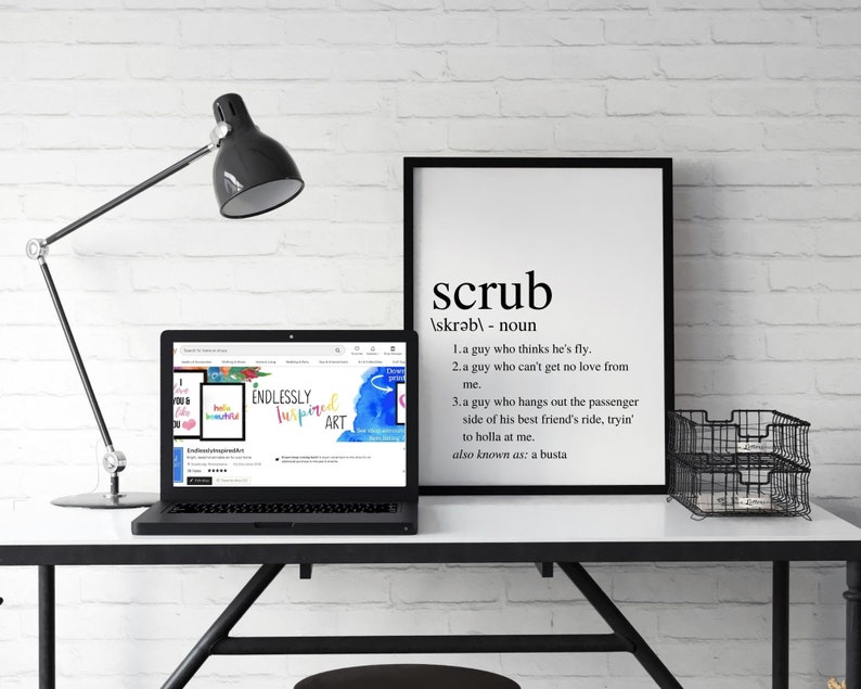 Scrub Definition Instant Download Art Print TLC No Scrubs Etsy