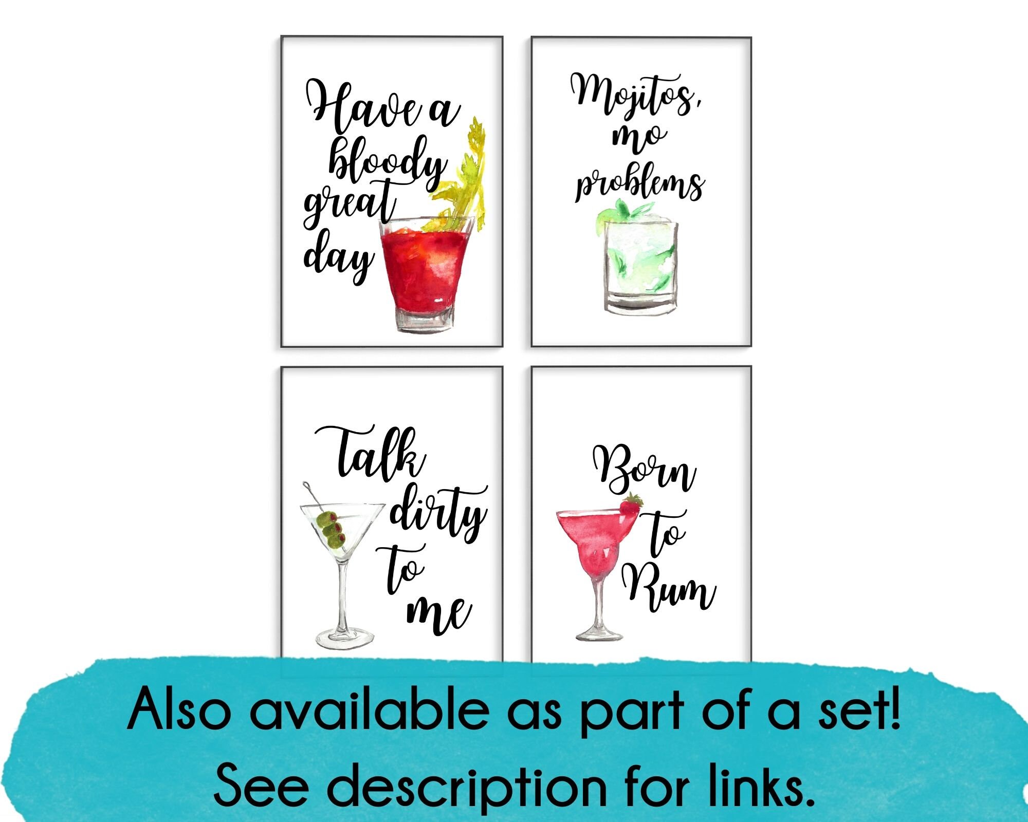 Mojitos Mo Problems Printable Wall Art Mojito Cocktail - Etsy Mojitos Mo Problems Printable Wall Art Mojito Cocktail - Etsy