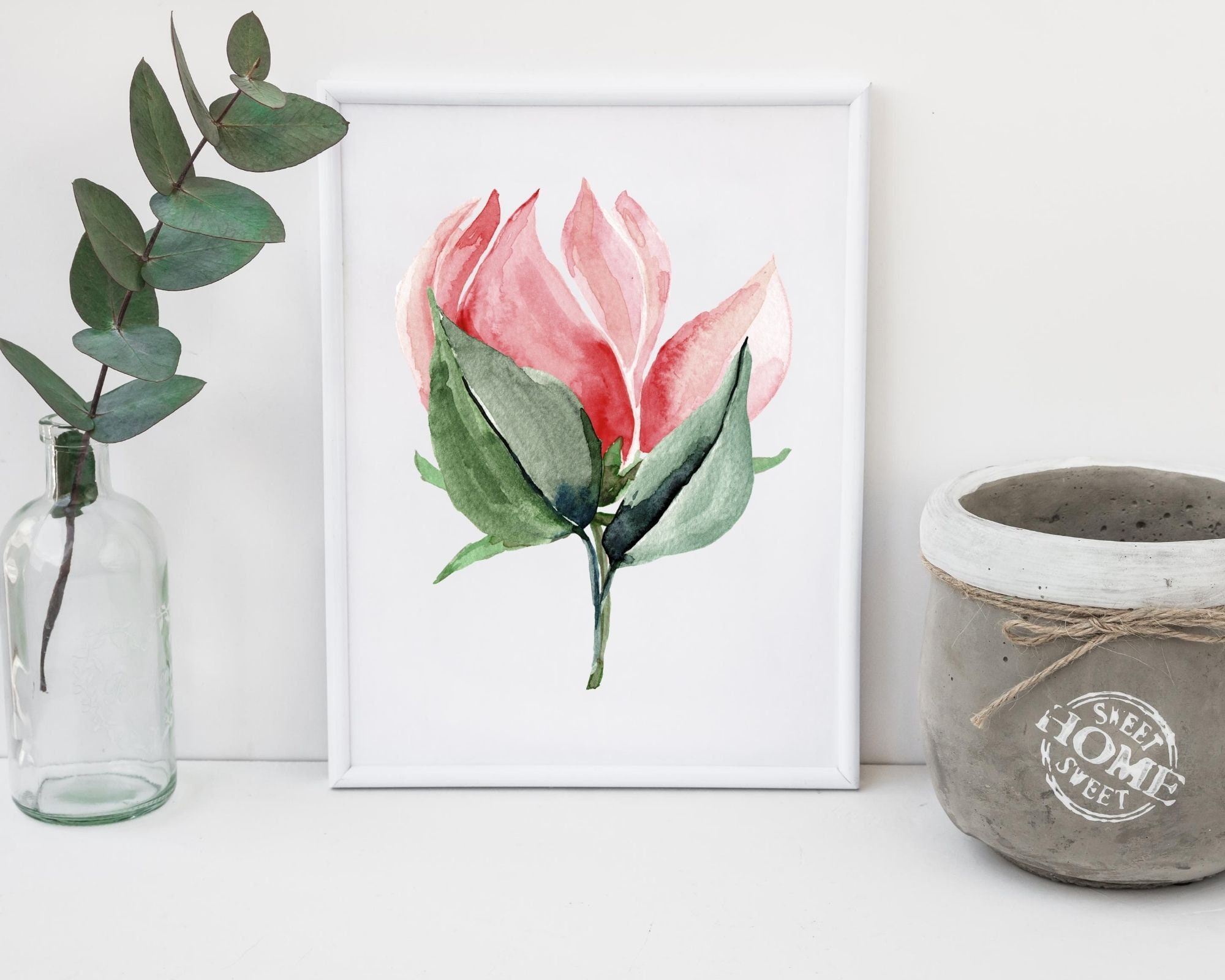 Pink Rose Wall Art Blush Pink Wall Art Bedroom Wall Art - Etsy