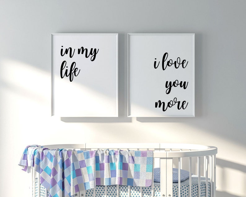 In My Life Wall Art in My Life I Love You More Beatles Etsy