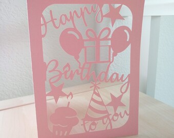 Birthday Card Svg Etsy