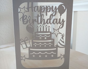 Personalized Birthday Card, SVG Cut File