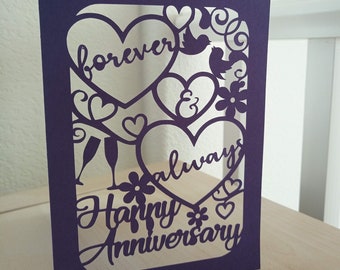 Anniversary Card Svg Etsy