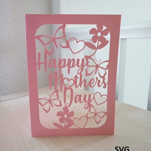 Tarjeta del Día de la Madre con archivo de corte SVG