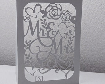 Personalized Wedding Card, SVG Cut File