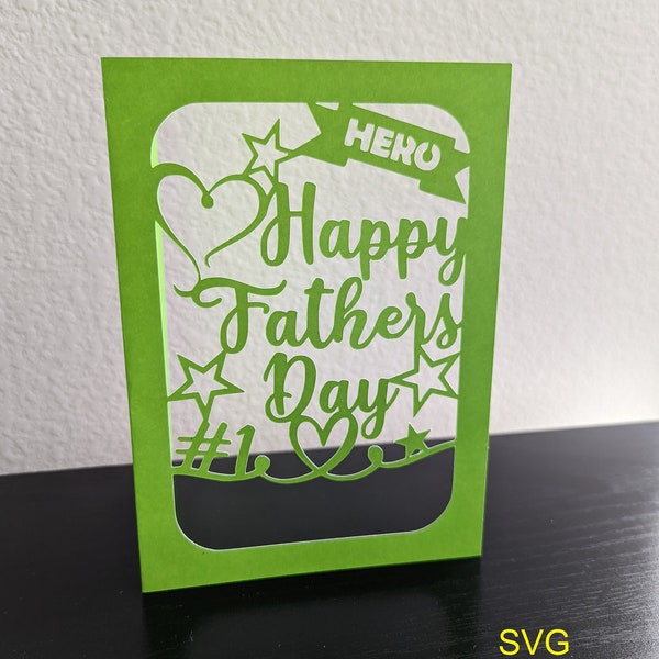 SVG Cut File, Personalized Father's Day Card