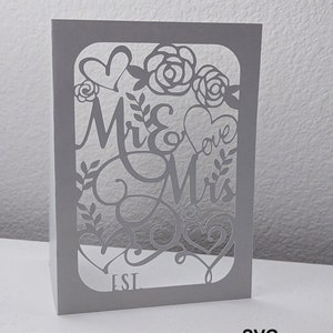 Personalized Wedding Card, SVG Cut File