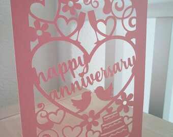 Anniversary Card Svg Etsy