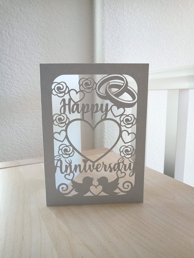 Download Customizable Milestone Year Wedding Anniversary Card SVG Cut | Etsy