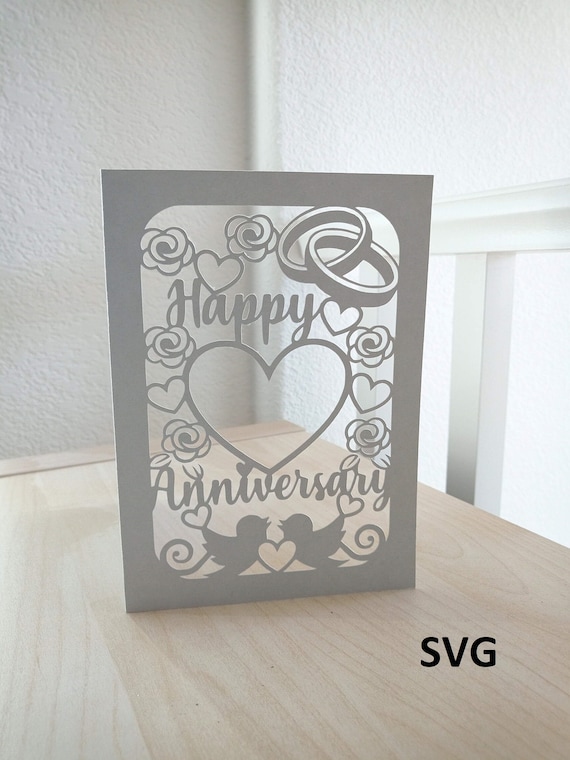 Download Customizable Milestone Year Wedding Anniversary Card Svg Cut Etsy