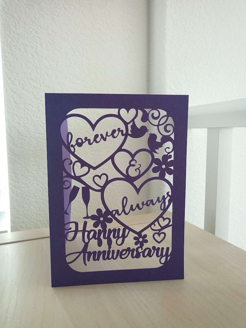 Download SVG Cut File Wedding Anniversary Card Forever and Always ...