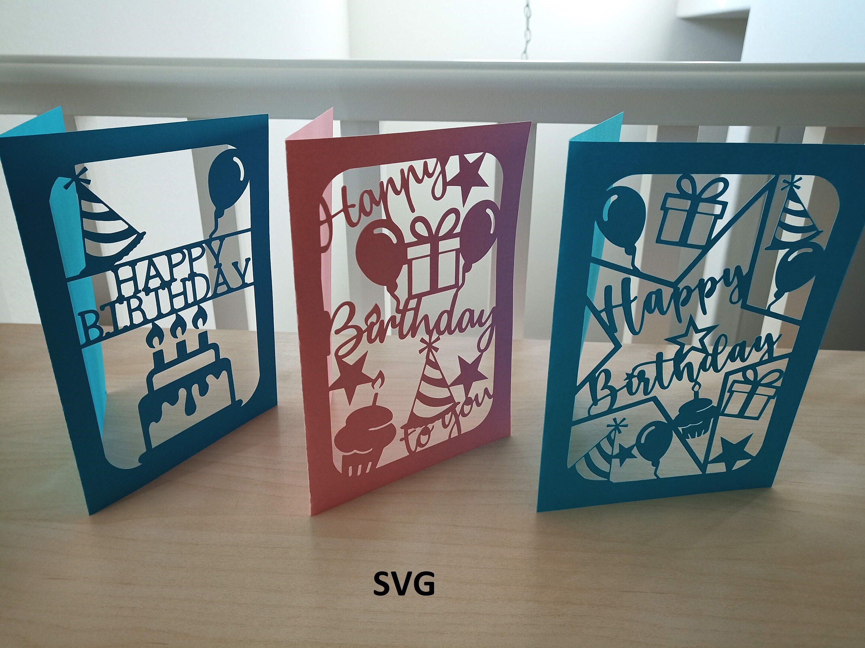 Download Svg Cut Files Birthday Card Bundle 2 Etsy