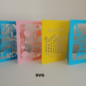 SVG Cut Files, The Birthday Card Pack