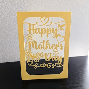 Tarjeta personalizada del Día de la Madre, archivo de corte SVG