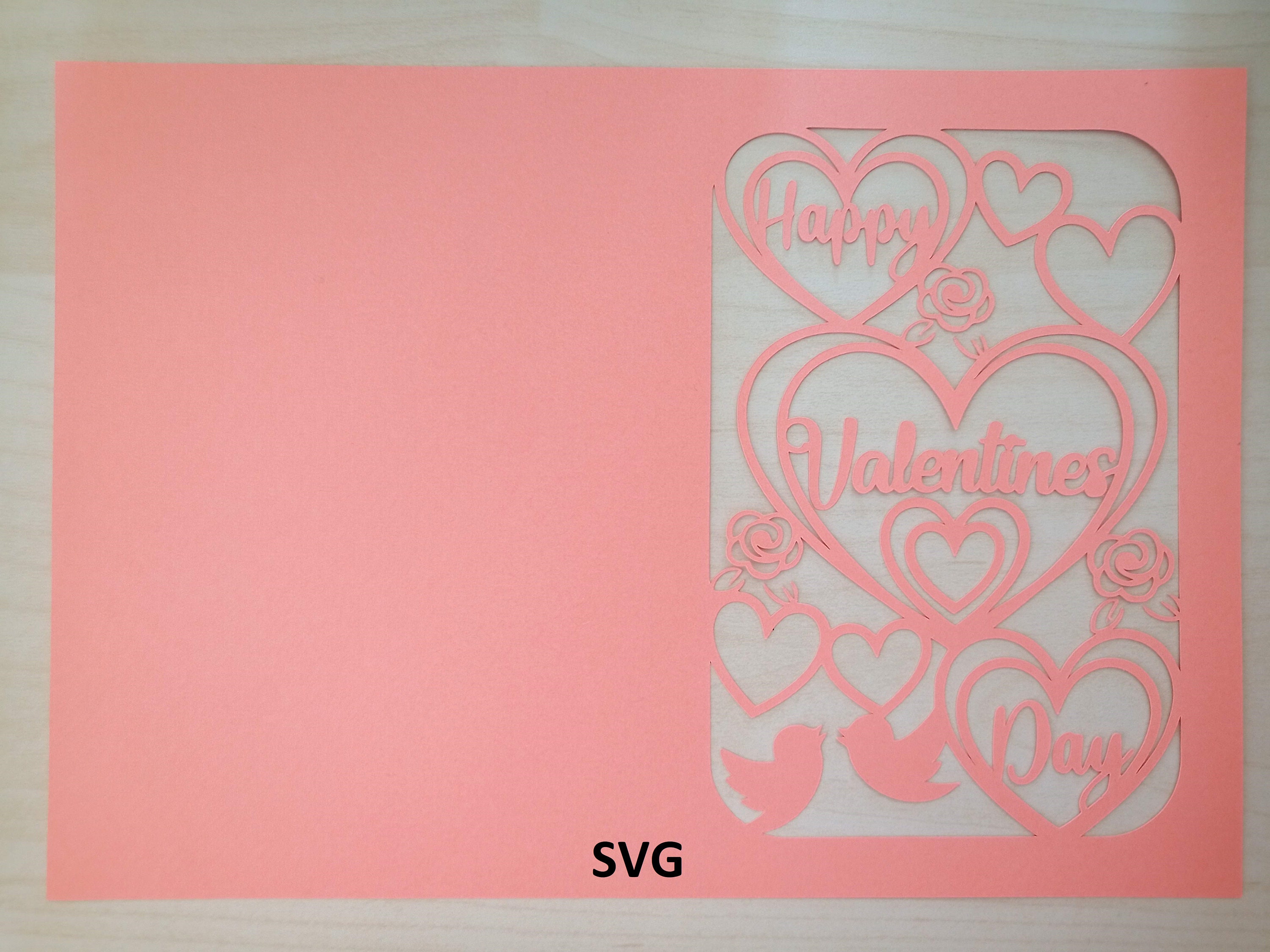 SVG Cut File Valentine's Day Card | Etsy