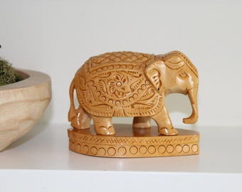 Majestätisch Elefant, Tierfigur, aus Holz, Geschenk für Ihn, Tier, Tischplatte, Home Office, Dekor, Statue, Geschenk, Holzschnitzerei