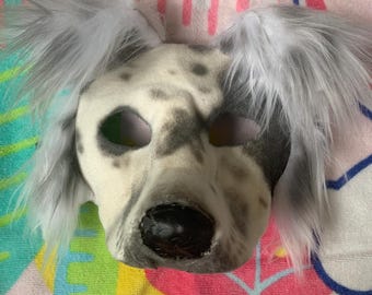 Border Collie Spotted Dog Therian Mask