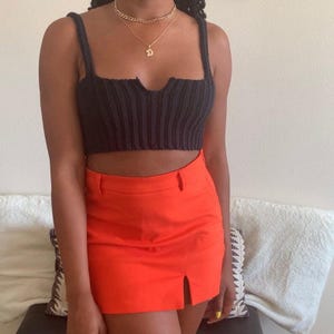 Crochet crop tank top pattern for beginners, weight 4 cotton yarn, crochet pattern with pictures digital download, v-neck crochet tank top