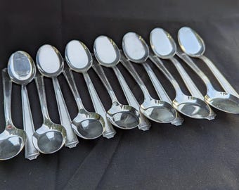 Modern Silver Company 14 Antique Silver Plated Spoons RARE!
