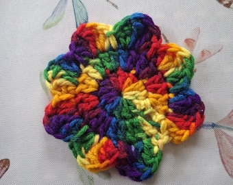 Crochet Flower Coaster/Car Coaster Pattern