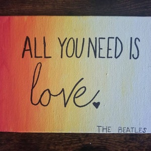 Acrylic Painting with Quote of Your Choice - Made to Order 5&#39; x 7&#39;