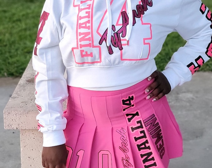 Custom Birthday Tennis Skirt Set: Cheerleader Outfit