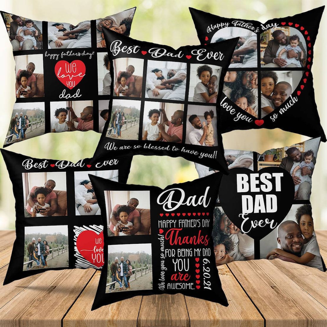 Almohada del Dia del Padre Almohada del mejor papa de todos los tiempos Almohada personalizada del Dia del Padre Almohada de papa Regalo para el abuelo Ideas de regalos Ideas de regalos