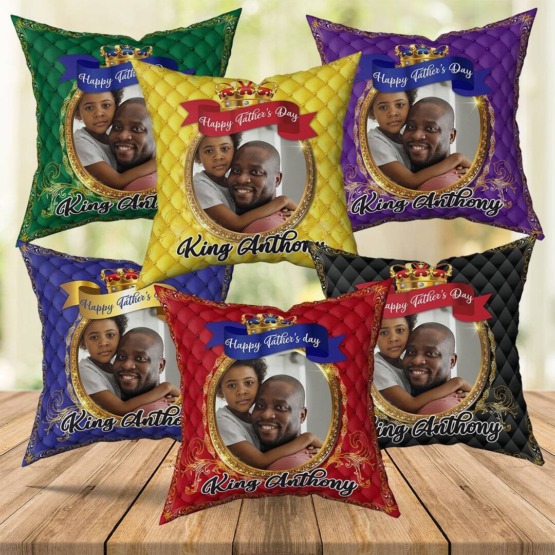TRIENCY Funda De Almohada Personalizada Para El Día Del Padre, Funda De Almohada Personalizada Con Texto Fotográfico, Almohada Personalizada Regalos Para Papá, Mamá, Hijo, Hija, Día Del Padre